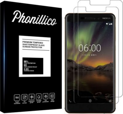 Protège écran PHONILLICO Nokia 6.1 2018 - Verre trempé x2 Protège écran PHONILLICO Nokia 6.1 2018 - Verre trempé x2
