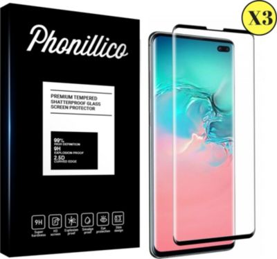 Protège écran PHONILLICO Samsung Galaxy S10 Plus - Verre x3