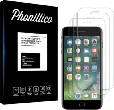 Protège écran PHONILLICO iPhone 7 Plus - Verre trempé x3