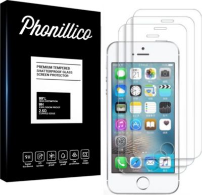 Protège écran PHONILLICO iPhone 5/5S/SE(2016) - Verre trempé x3 Protège écran PHONILLICO iPhone 5/5S/SE(2016) - Verre trempé x3
