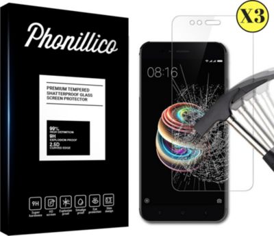 Protège écran PHONILLICO Xiaomi MI 5X - Verre trempé x3