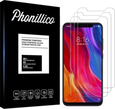 Protège écran PHONILLICO Xiaomi Mi 8 - Verre trempé x3