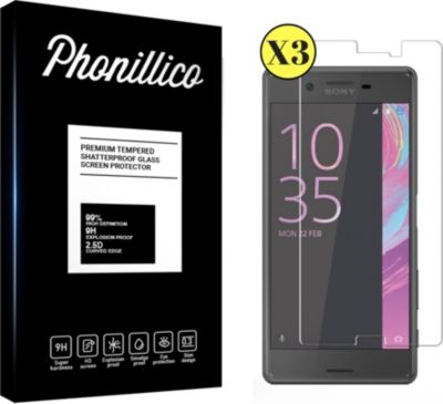 Protège écran PHONILLICO Sony Xperia X - Verre trempé x3