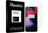 Protège écran PHONILLICO OnePlus 6 - Verre trempé x3