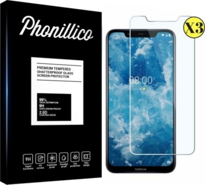 Protège écran PHONILLICO Nokia 8.1 - Verre trempé x3