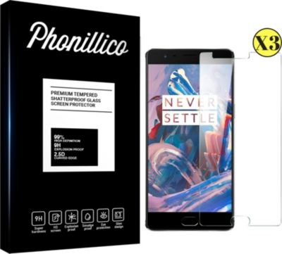 Protège écran PHONILLICO OnePlus 3 - Verre trempé x3 Protège écran PHONILLICO OnePlus 3 - Verre trempé x3