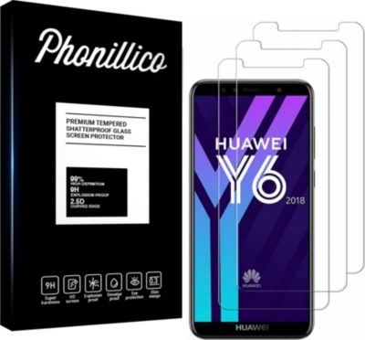 Protège écran PHONILLICO Huawei Y6 2018 - Verre trempé x3 Protège écran PHONILLICO Huawei Y6 2018 - Verre trempé x3