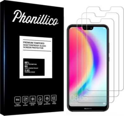 Protège écran PHONILLICO Huawei P20 Lite - Verre trempé x3 Protège écran PHONILLICO Huawei P20 Lite - Verre trempé x3