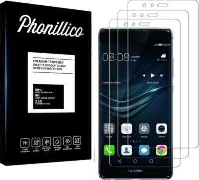 Protège écran PHONILLICO Huawei P9 - Verre trempé x3