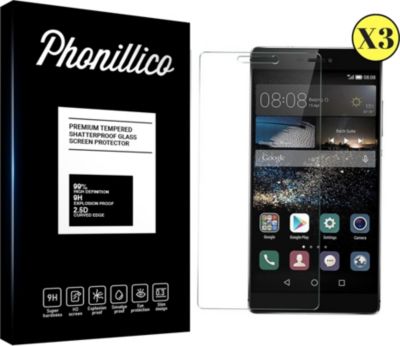 Protège écran PHONILLICO Huawei P8 - Verre trempé x3