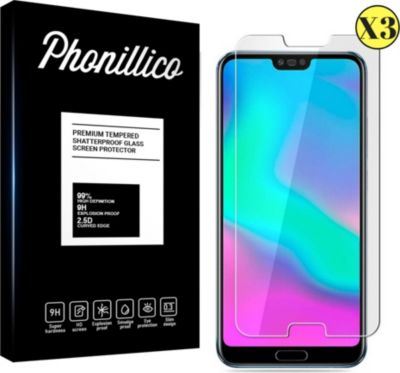 Protège écran PHONILLICO Honor 10 - Verre trempé x3