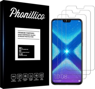 Protège écran PHONILLICO Honor 8X - Verre trempé x3