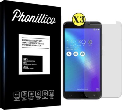 Protège écran PHONILLICO Asus Zenfone 3 Max Plus ZC553KL-Verre x3