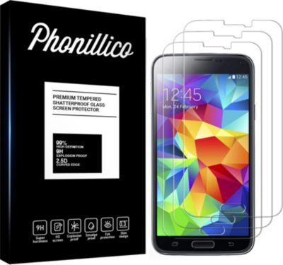 Protège écran PHONILLICO Samsung Galaxy S5 Mini - Verre trempé x3