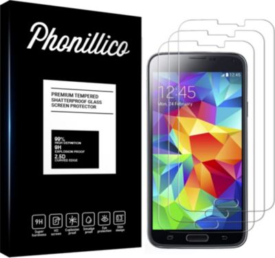 Protège écran PHONILLICO Samsung Galaxy S5 - Verre trempé x3 Protège écran PHONILLICO Samsung Galaxy S5 - Verre trempé x3