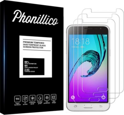 Protège écran PHONILLICO Samsung Galaxy J3 2016 - Verre trempé x3 Protège écran PHONILLICO Samsung Galaxy J3 2016 - Verre trempé x3