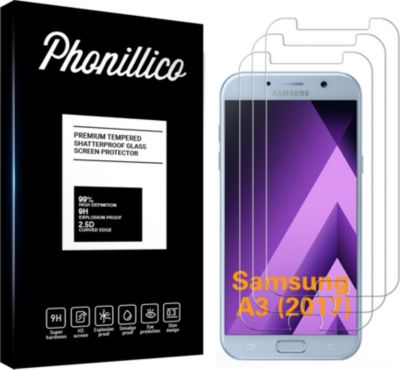 Protège écran PHONILLICO Samsung Galaxy A3 2017 - Verre trempé x3 Protège écran PHONILLICO Samsung Galaxy A3 2017 - Verre trempé x3