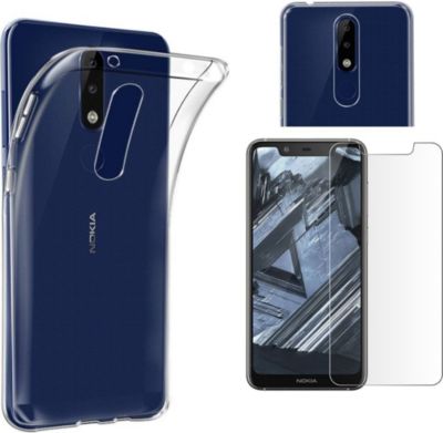 Pack PHONILLICO Nokia 5.1 Plus - Coque + Verre trempé Pack PHONILLICO Nokia 5.1 Plus - Coque + Verre trempé
