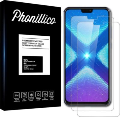 Protège écran PHONILLICO Honor 8X - Verre trempé x2
