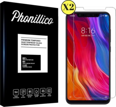 Protège écran PHONILLICO Xiaomi Mi 8 - Verre trempé x2 Protège écran PHONILLICO Xiaomi Mi 8 - Verre trempé x2