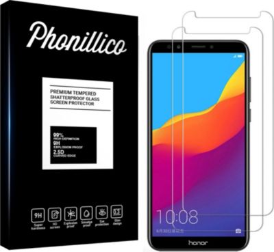 Protège écran PHONILLICO Huawei Y7 Pro 2018 - Verre trempé x2