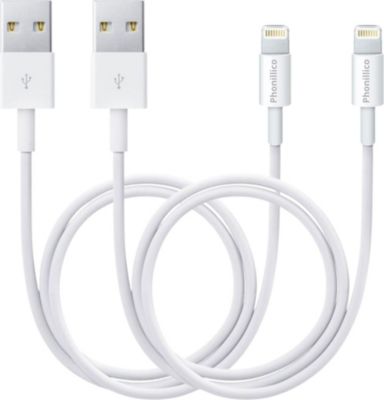 Câble Lightning PHONILLICO iPad Air 1 / Air 2 / Air 3 - Cable 1m x2 Câble Lightning PHONILLICO iPad Air 1 / Air 2 / Air 3 - Cable 1m x2