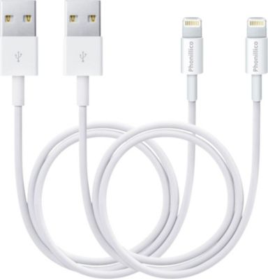 Câble Lightning PHONILLICO iPhone 5/5S/SE/6/6S/7/8/X/XR - Cable 1m