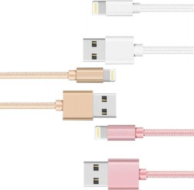 Câble Lightning PHONILLICO iPhone 5/5S/SE/6/6S/7/8/X/XR - Nylon 1m