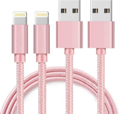 Câble Lightning PHONILLICO iPhone 5/5S/SE/6/6S/7/8/X/XR - Nylon 1m