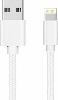 Câble Lightning PHONILLICO iPhone 5/5S/SE/6/6S/7/8/X/XR - Nylon 1m