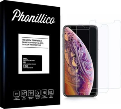 Protège écran PHONILLICO iPhone XS Max - Verre trempé x2