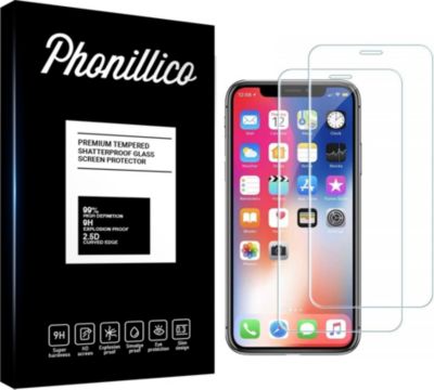 Protège écran PHONILLICO iPhone X/XS - Verre trempé x2