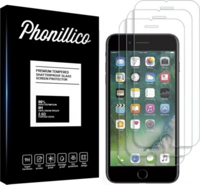 Protège écran PHONILLICO iPhone SE 2022 / SE 2020 - Verre x3