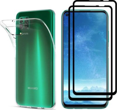Pack PHONILLICO Huawei P40 Lite - Coque + Verre x2 Pack PHONILLICO Huawei P40 Lite - Coque + Verre x2