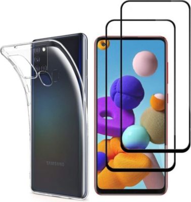 Pack PHONILLICO Samsung Galaxy A21S - Coque + Verre x2