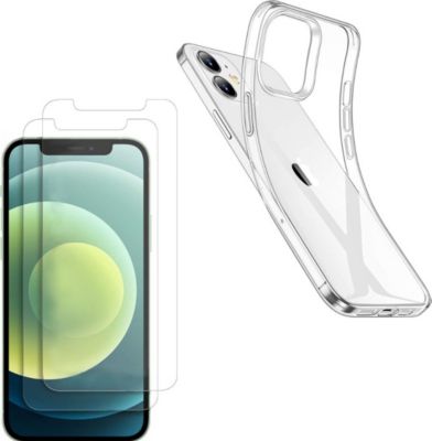Pack PHONILLICO iPhone 12 Mini - Coque + Verre trempé x2 Pack PHONILLICO iPhone 12 Mini - Coque + Verre trempé x2