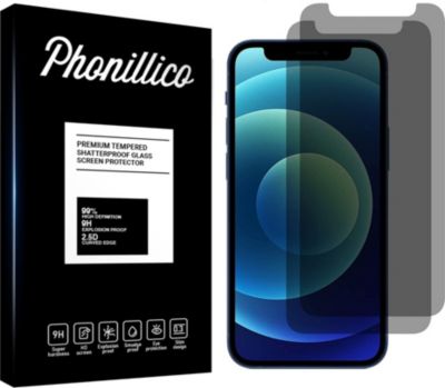 Protège écran PHONILLICO iPhone 12 Mini - Verre Anti espion x2