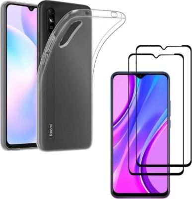 Pack PHONILLICO Xiaomi Redmi 9A - Coque + Verre x2