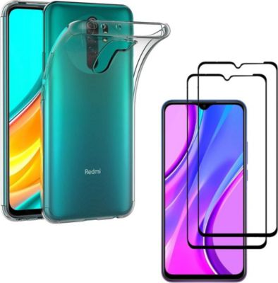 Pack PHONILLICO Xiaomi Redmi 9 - Coque + Verre trempé x2 Pack PHONILLICO Xiaomi Redmi 9 - Coque + Verre trempé x2