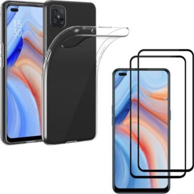Pack PHONILLICO Oppo Reno 4Z - Coque + Verre trempé x2 Pack PHONILLICO Oppo Reno 4Z - Coque + Verre trempé x2