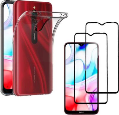 Pack PHONILLICO Xiaomi Redmi 8 - Coque + Verre trempé x2