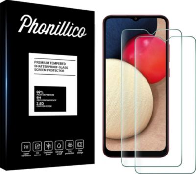 Protège écran PHONILLICO Samsung Galaxy A02S - Verre trempé x2