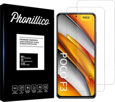 Protège écran PHONILLICO Xiaomi Poco F3 - Verre trempé x2 Protège écran PHONILLICO Xiaomi Poco F3 - Verre trempé x2