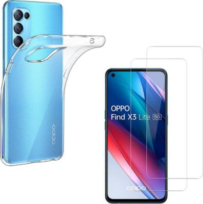 Pack PHONILLICO Oppo Find X3 Lite - Coque + Verre x2