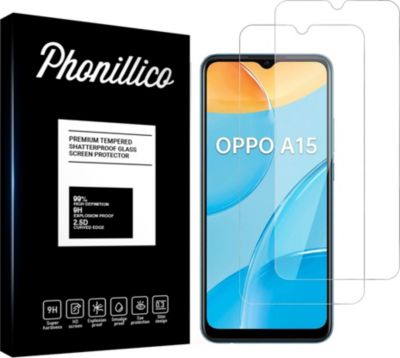 Protège écran PHONILLICO OPPO A15 - Verre trempé x2 Protège écran PHONILLICO OPPO A15 - Verre trempé x2