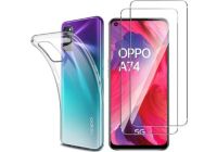 Pack PHONILLICO Oppo A74 5G - Coque + Verre trempé x2