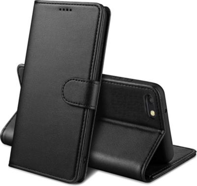 Etui PHONILLICO iPhone 7/8/SE 2022/SE 2020 - Rabat Noir