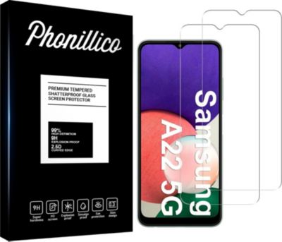 Protège écran PHONILLICO Samsung Galaxy A22 5G - Verre trempé x2