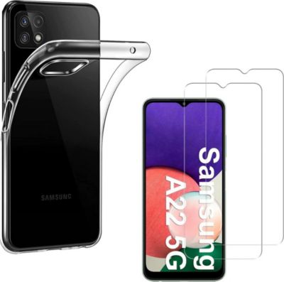 Pack PHONILLICO Samsung Galaxy A22 5G - Coque + Verre x2 Pack PHONILLICO Samsung Galaxy A22 5G - Coque + Verre x2