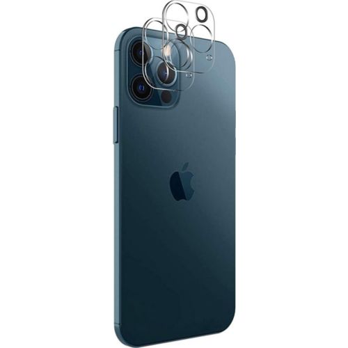 Protection Objectif Caméra pour iPhone 13 Pro 61 Pouces et iPhone 13 Pro  Max 67 Pouces Couvercle d'Anneau Individuel en Métal en Verre Trempé 9H HD  Transparent Lot de 3 Bleu Alpin